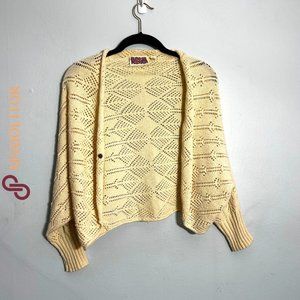 Rosie Neira Cream Knit Cardigan Sweater